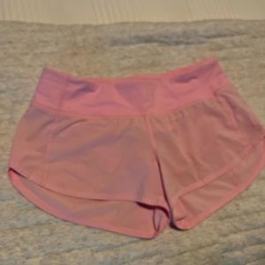 Pink Lululemon Speed Up Low-Rise Short 2.5”- Size 4